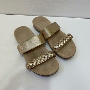 VIONIC JEANNE SANDALS IN GOLD METALLIC